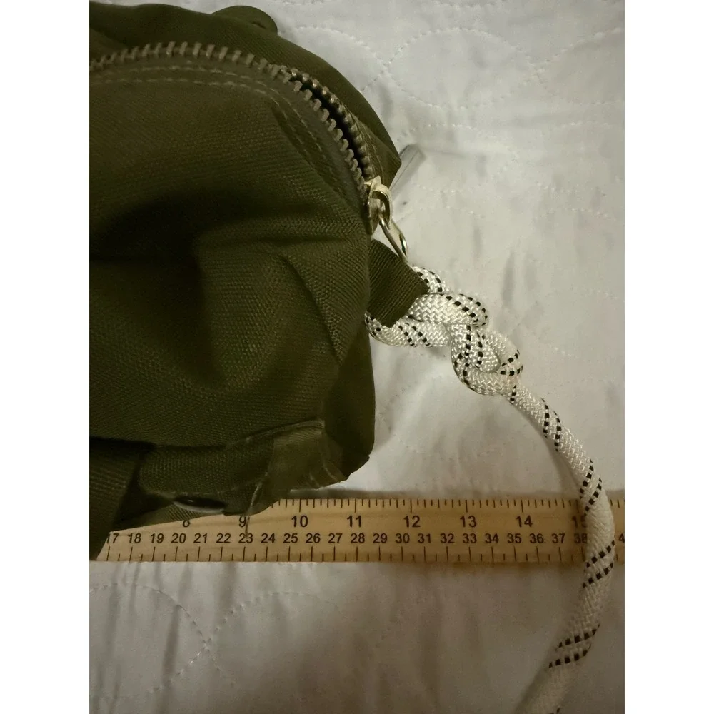Unsettle & Co Commuter Bag Olive Green Canvas Rope Strap Carabiner Crossbody